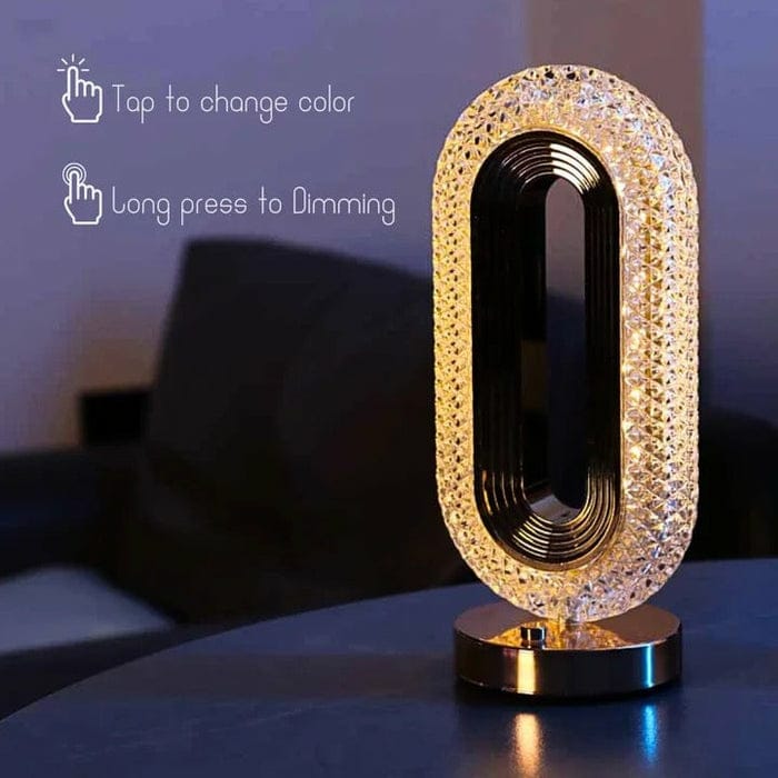Oval Rechargeable Crystal Touch Lamp