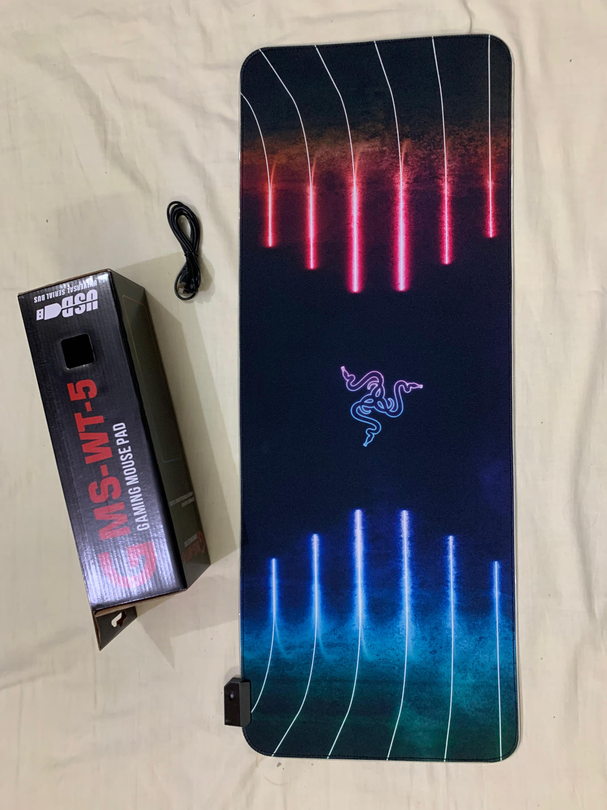 Razer RGB Gaming Mouse Pad with packaging