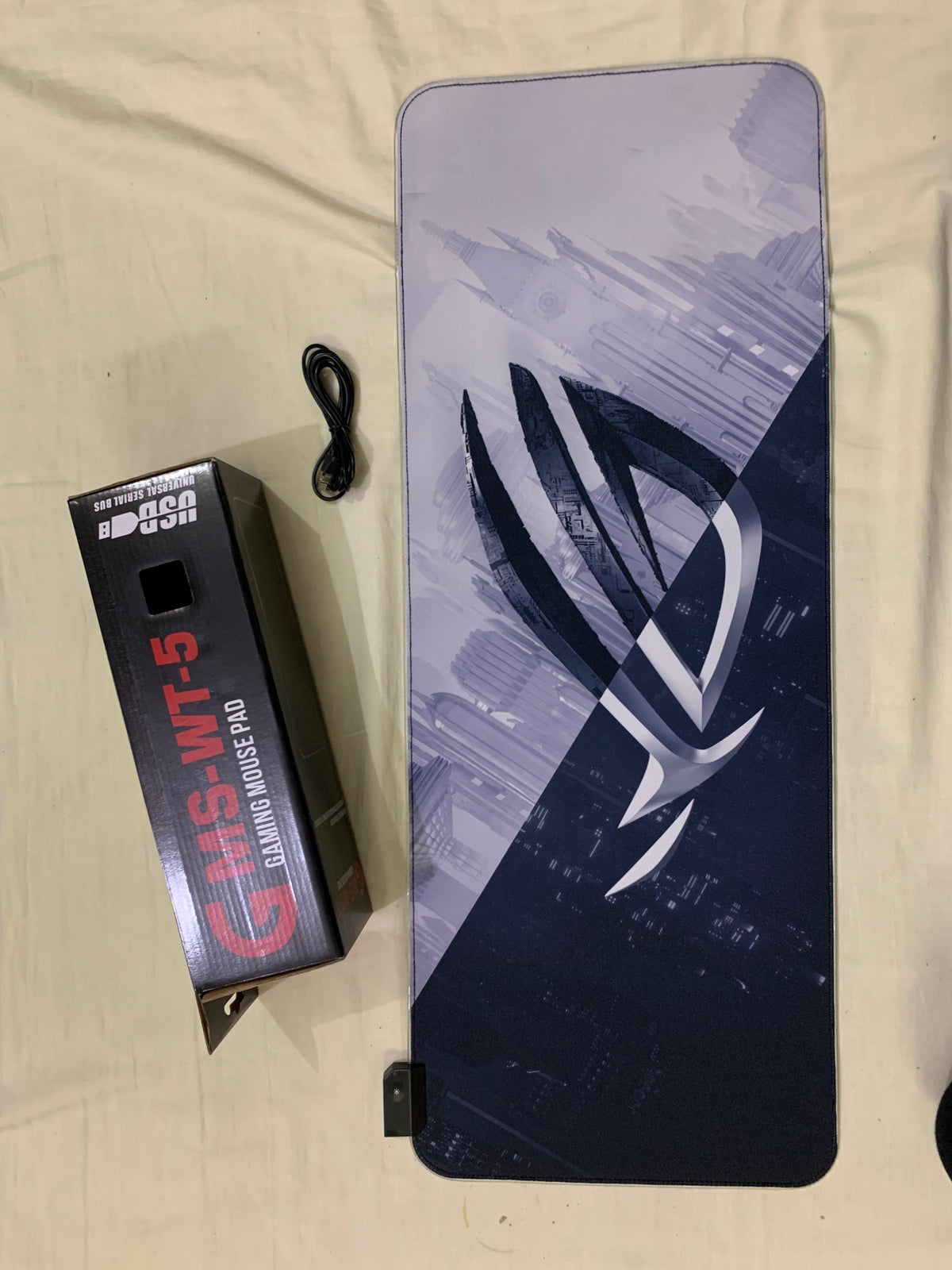 ROG Cyberpunk Eye Gaming Mouse Pad with packaging