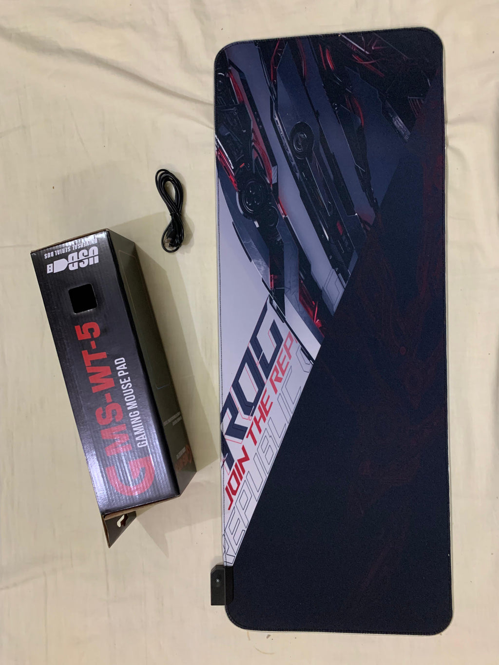 ROG Mecha Red Gaming Mouse Pad with packaging